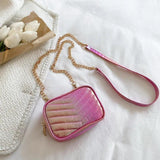 Embroidery Thread Messenger Shoulder Bag Chain Square High Bag