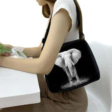 Animal Print Tiger Shoulder Bag Ladies Shopping Handbag Giraffe Tote Bag
