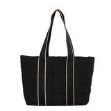 Textured Large-capacity Shoulder Bags Nylon Tote Shopping Bags