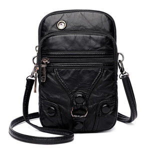 Women's PU Leather Small Mobile Phone Bag
