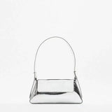 Silver Patent Pu Leather Shoulder Bag for Women Ladies Handbag