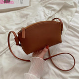 Women's Lychee Pattern Shoulder Bag Messenger Underarm Square Bag