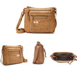 Women Shoulder Bag Leather Crossbody Elephant Patchwork Messenger Purse
