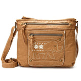 Women Shoulder Bag Leather Crossbody Elephant Patchwork Messenger Purse