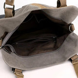 Canvas Casual Women's Bag Stylish Contrast Stitching Tote Bag