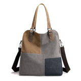Canvas Casual Women's Bag Stylish Contrast Stitching Tote Bag