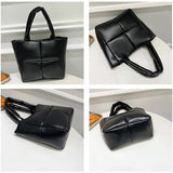 Women Square Shoulder Bags Lattice Leather Bags