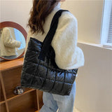 Retro Rhombus Space Cotton Shoulder Bags