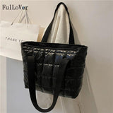 Retro Rhombus Space Cotton Shoulder Bags