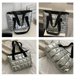 Retro Rhombus Space Cotton Shoulder Bags