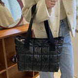 Retro Rhombus Space Cotton Shoulder Bags