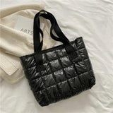 Retro Rhombus Space Cotton Shoulder Bags