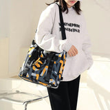 Women's Waterproof Nylon Messenger Bag Large Shoulder Tote