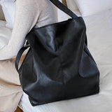 Soft Leather Messenger Bag Big Capacity Shoulder Bag Women Crossbody Bag