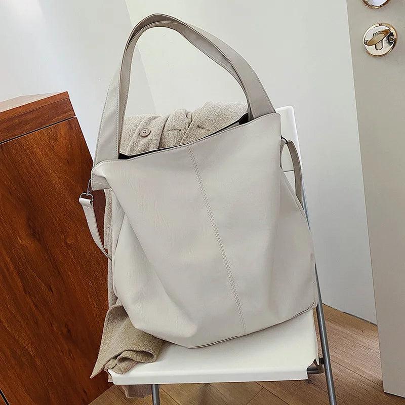 Soft Leather Messenger Bag Big Capacity Shoulder Bag Women Crossbody Bag