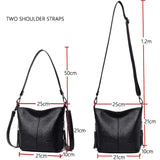 Leather Crossbody Bag Women Shoulder Handbag Tote Bolsa Feminina