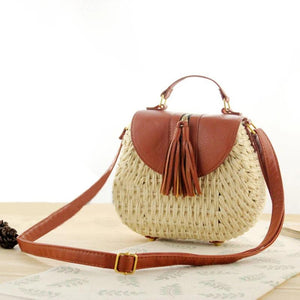 Bohemian Tassel Straw Beach Shoulder Bags
