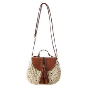 Bohemian Tassel Straw Beach Shoulder Bags