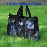 Women Mesh Transparent Bag Double-layer Heat Preservation Large Beach Bags Tote
