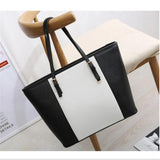 Women's PU Leather Handbag Large Tote Shopper Bag