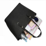 Women's PU Leather Handbag Large Tote Shopper Bag