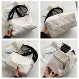 Lingge Shoulder Bags For Women Messenger Bags Solid Large Capacity Travel Tote