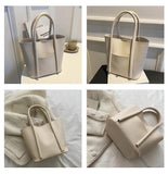 Vintage Shoulder Bags Large Capacity Retro Tote Bags Solid Bags