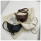 Casual Women Shoulder Crossbody Bags Retro Pu Leather Underarm Bags