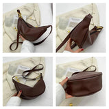 Casual Women Shoulder Crossbody Bags Retro Pu Leather Underarm Bags