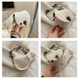 Retro Mini Shoulder Bags For Women Pu Leather Messenger Bag Chain Lipstick Bag