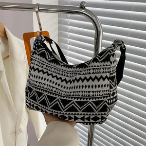Women's Canvas Shoulder Bag Crossbody Young Student School Bookbag