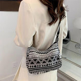 Women's Canvas Shoulder Bag Crossbody Young Student School Bookbag
