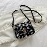 Square Crossbody Bags Plaid Contrasting Colors Bags High Bags