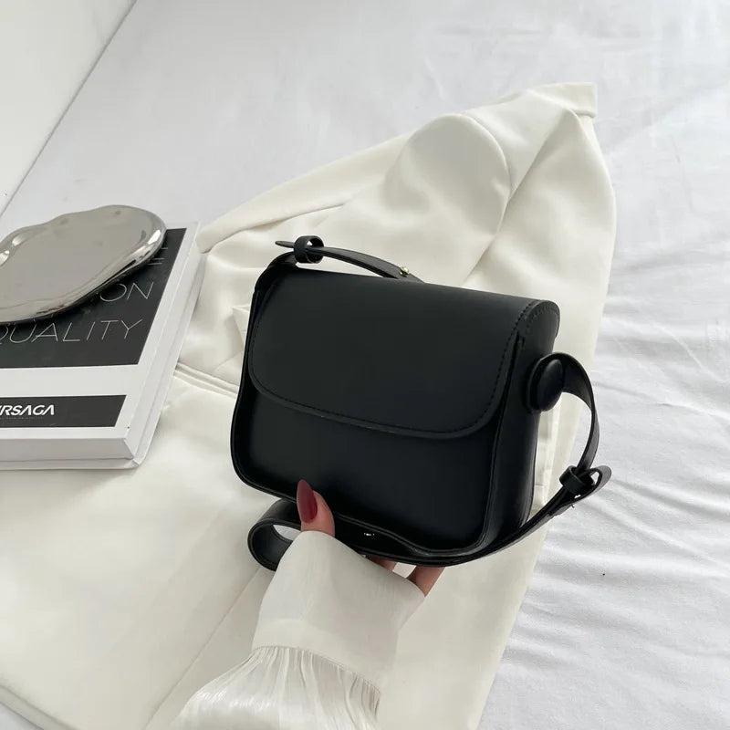 Women's Solid PU Leather Shoulder Bag Crossbody Square High Bag