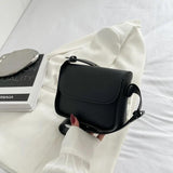 Women's Solid PU Leather Shoulder Bag Crossbody Square High Bag