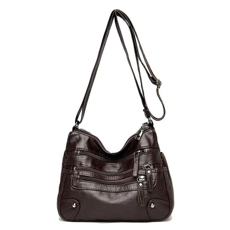 Women's Soft Leather Shoulder Bag Crossbody Handbag Purse