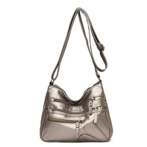 Leather Shoulder Bag Purses Women Handbags Multi-pocket Crossbody Shoulder Bags