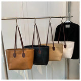 Large Capacity Shoulder Bags For Women Famous Handbags Pu Leather High Tote Bags