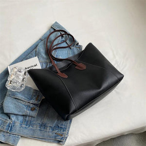 Large Capacity Shoulder Bags For Women Famous Handbags Pu Leather High Tote Bags
