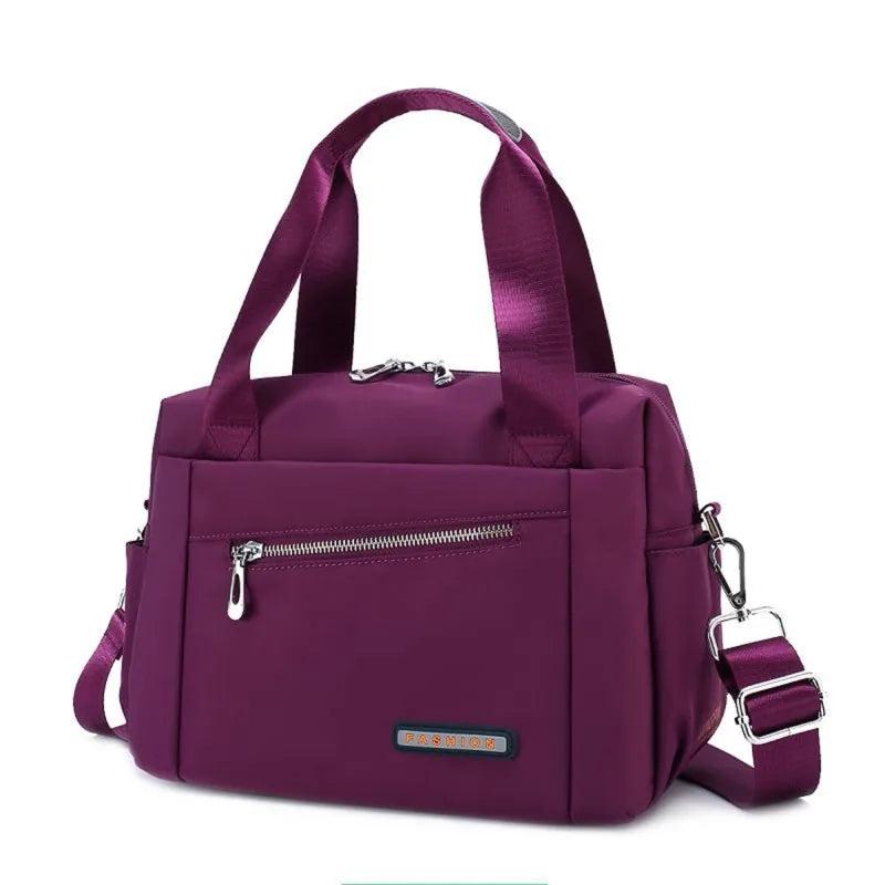 Polyester Shoulder Bag Large Capacity Messenger Bag Solid Handbag