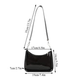 Vintage Clear Jelly Underarm Bag Women Handbag Purse Shoulder Bag