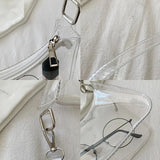 Vintage Clear Jelly Underarm Bag Women Handbag Purse Shoulder Bag
