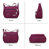 Women's Waterproof Nylon Messenger Bag Large Capacity Handbag
