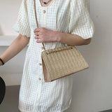 Women's Solid Shoulder Bag Chain Handbag