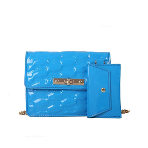 Women Lattice Shoulder Crossbody Chain Bag Purse