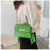 Women Lattice Shoulder Crossbody Chain Bag Purse