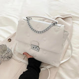 Rivet Leather Crossbody Bag Women's Shoulder Bag
