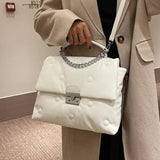 Rivet Leather Crossbody Bag Women's Shoulder Bag