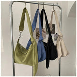 Canvas Women Shoulder Bags Solid Crossbody Bags High Travel Bags