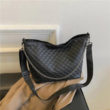 Women Large Capacity Diamond Lattice Tote Shoulder Bag